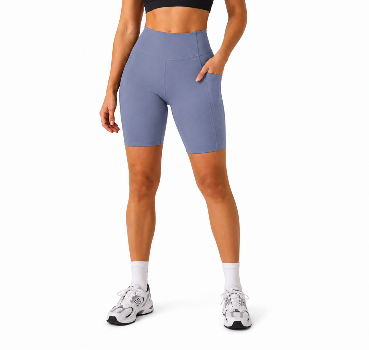 Cykelshorts til Kvinder med Lommer og Høj Talje