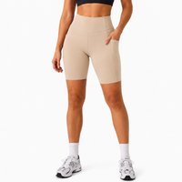 Sykkelshorts for Dame med Lommer og Høy Midje