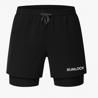 RunLock™ – 2-i-1 treningsshorts med sprettfri mobillomme